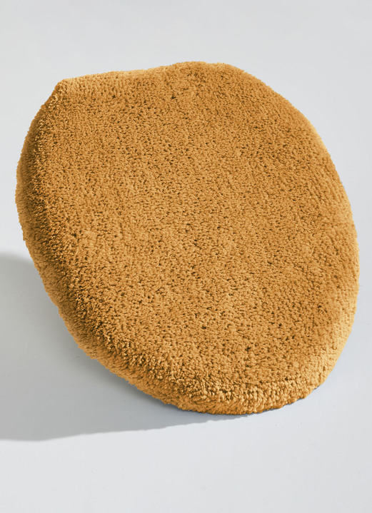 Badmatten - Onderhoudsvriendelijke badkamerset, ideaal voor mensen met een allergie, in Größe 100 (tapijt, 50/ 80 cm) bis 112 (Toiletdekselafdekking 47/50 cm), in Farbe TERRA Ansicht 1