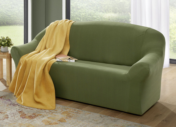 Sessel- & Sofaüberwürfe - Sesselbezug, in Größe 101 (Sesselbezug) bis 112 (Stuhlbezug, 2er-Set), in Farbe GRÜN Ansicht 1