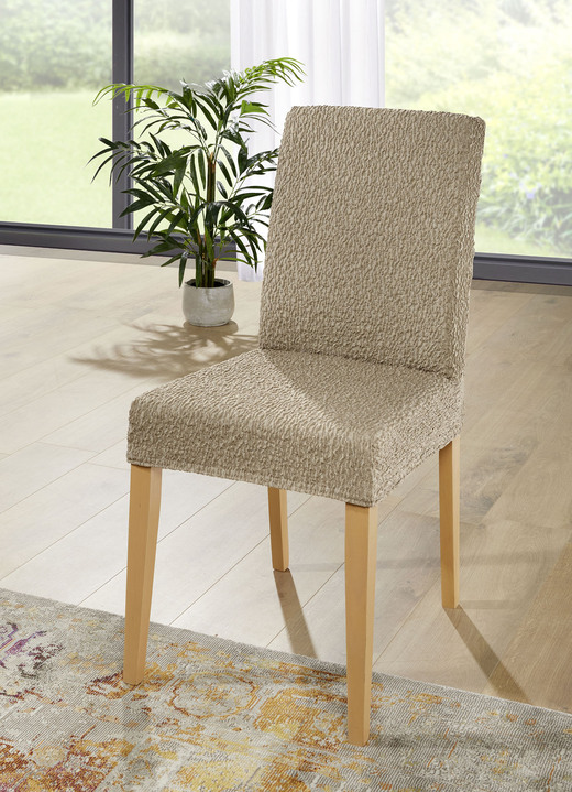 Sessel- & Sofaüberwürfe - Stuhlbezug, in Größe 106 (Stuhlbezug) bis 111 (Stuhlbezug, 2er-Set), in Farbe CAMEL Ansicht 1
