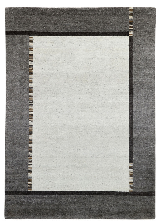 Modern - Handgemaakte bruggen en tapijten, in Größe 113 (vloerkleed, 70 x 140 cm) bis 292 (tapijt, 250 x 350 cm), in Farbe GRIJS Ansicht 1