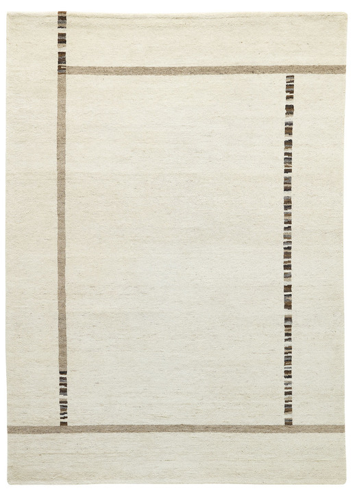 Modern - Handgemaakte bruggen en tapijten, in Größe 113 (vloerkleed, 70 x 140 cm) bis 292 (tapijt, 250 x 350 cm), in Farbe NATUUR Ansicht 1
