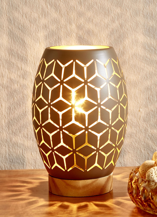 Tafellampen - tafellamp, in Farbe BRAUN-GOLD Ansicht 1