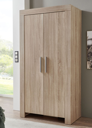 Kast met handgrepen in aluminiumlook