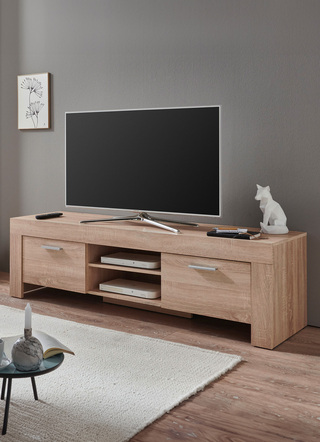 TV longboard met handvatten in aluminiumlook