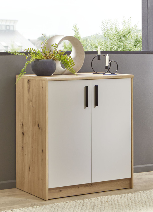 Commodes - Combinatie-sterke ladekastserie, in Farbe ARTISAN EICHE-KASCHMIR, in Ausführung Commode, 2 deuren Ansicht 1