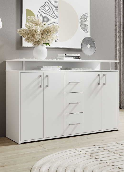 Sideboards - Stijlvol highboard, in Farbe WEISS Ansicht 1
