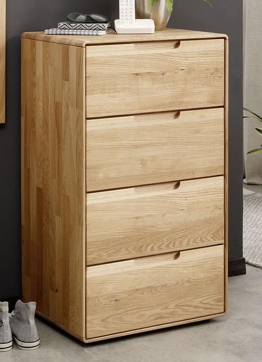 Kommoden - Schubladenkommode, schmal, in Farbe WILDEICHE, in Ausführung schmal Ansicht 1
