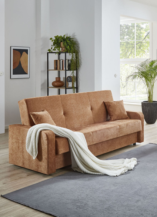 Slaap sofa`s - Slaapbank met bedkast, in Farbe TERRA Ansicht 1
