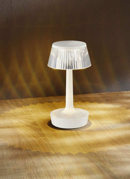 Tafellampen - LED-tafellamp met kristaleffect, in Farbe WIT Ansicht 1