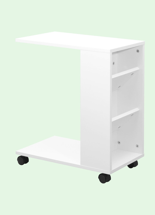 Bijzettafels - Functionele trolley, in Farbe WEISS Ansicht 1