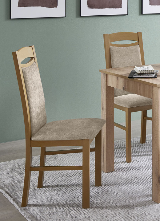 Stühle & Sitzbänke - Essgruppe, 5-teilig, in Farbe EICHE ARTISAN-BEIGE, in Ausführung Stühle, 2er-Set Ansicht 1