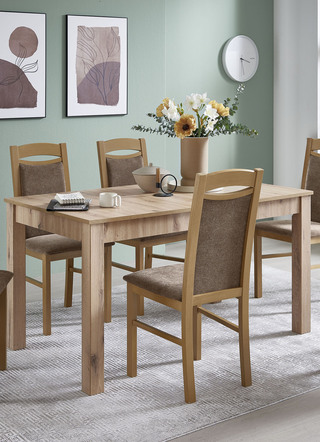 Eettafel met gelamineerd houten honingraatblad