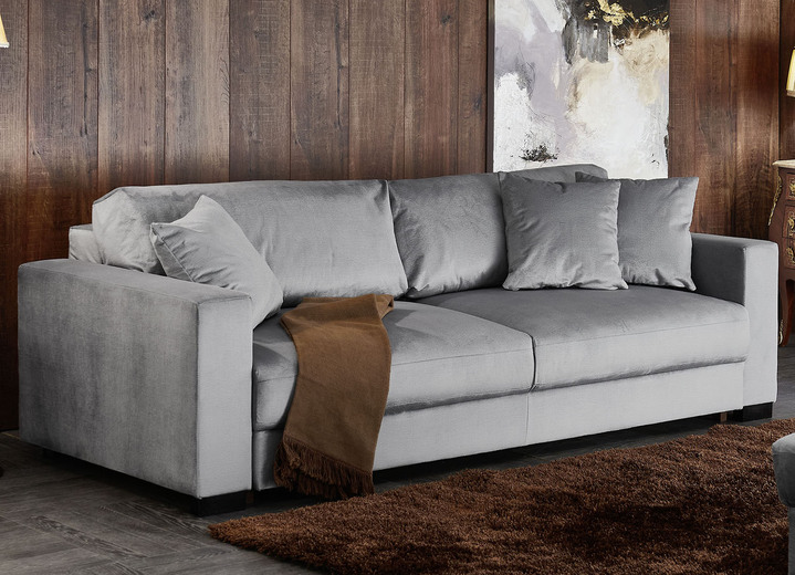 Slaap sofa`s - Slaapbank met comfortabele schuimvulling, in Farbe GRIJS, in Ausführung Zonder kruk Ansicht 1