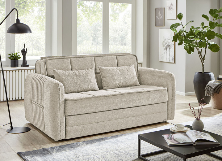 Schlafsofas - Schlafsofa, in Farbe CREME Ansicht 1