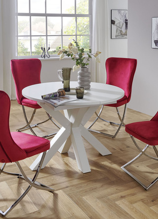 Ronde eettafel met uitschuifbaar blad