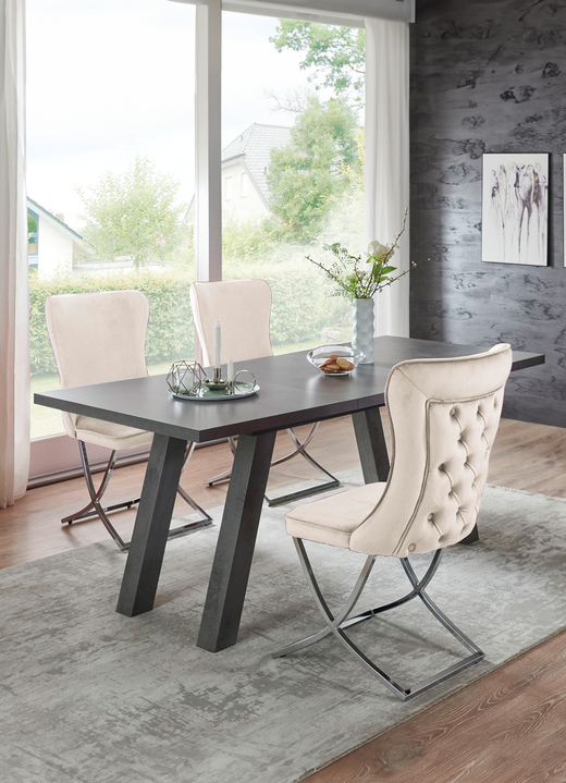 Eettafels - Eettafel met verlengstuk, in Farbe GRAFIET-GRAFIET Ansicht 1