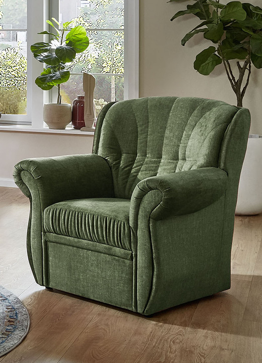 Gestoffeerde meubels - Klassieke gestoffeerde meubels, in Farbe DONKERGROEN, in Ausführung Fauteuil Ansicht 1