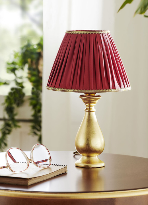 Tafellampen - Tafellamp met bladgoud, in Farbe GOUD-ROOD