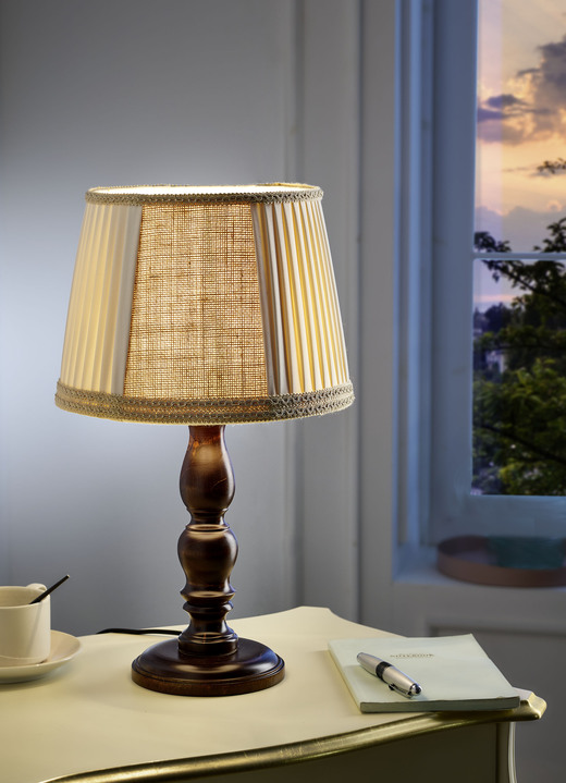 Staande lampen - Verlichting in klassieke stijl, in Farbe OKKERNOOT, in Ausführung Tafellamp Ansicht 1