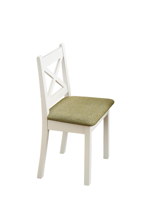 Stoelen & zitbanken - Eetkamermeubilair, in Farbe WIT-GROEN, in Ausführung Stoelen, set van 2 Ansicht 1