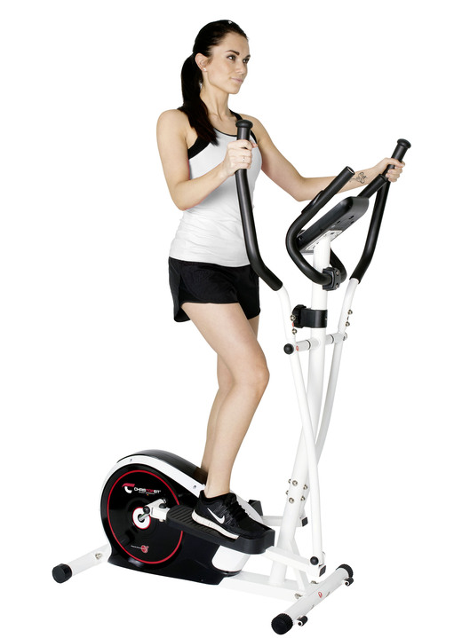 Fitness - Crosstrainer, in Farbe WEISS-SCHWARZ-ROT Ansicht 1