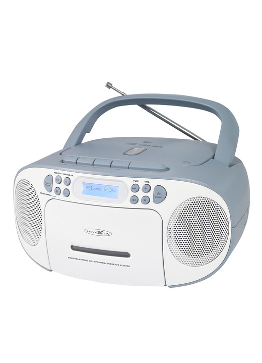 Muziekapparaten - CD Boombox DAB+, in Farbe WEISS-BLAU Ansicht 1