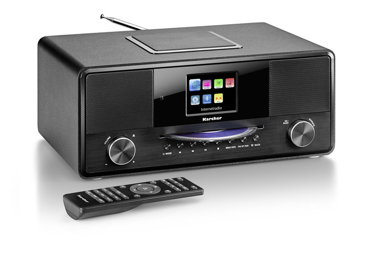 Karcher - Internetradio DAB+ mit CD-Spieler, in Farbe SCHWARZ Ansicht 1