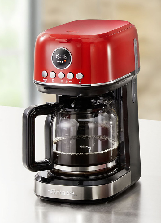 Keukenapparaten-series - Ariete moderna ontbijtserie in retrodesign, in Farbe ROT, in Ausführung Koffiezetapparaat Ansicht 1