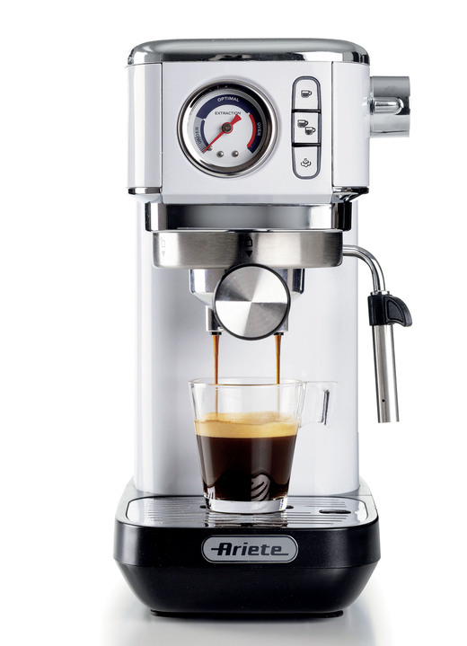 Koffie- & espressoapparaten - Ariete espressomachine moderna in retro design, in Farbe WIT Ansicht 1