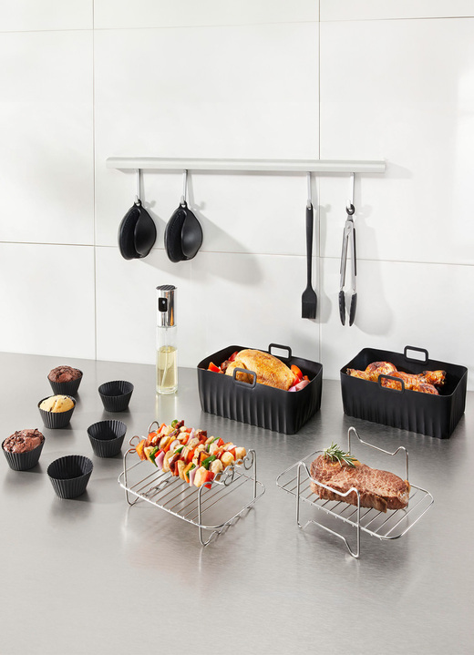 Accessoires - 19-delige accessoireset voor airfryers, in Farbe SCHWARZ