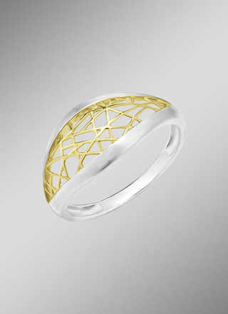 Fascinerende damesring in elegante bicolor look