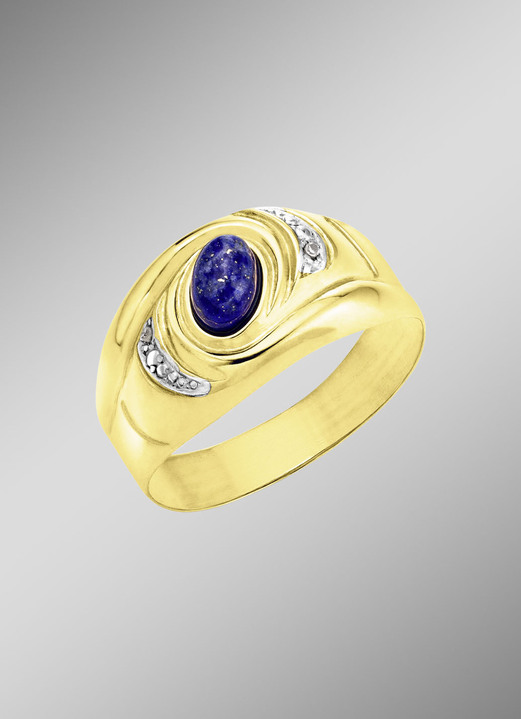 Ringen - Damesring met echte lapis lazuli, in Größe 160 bis 220, in Farbe  Ansicht 1