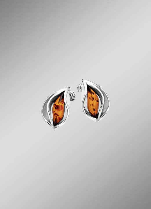 Oorbellen - Tijdloos elegante oorbellen met echte barnsteen, in Farbe  Ansicht 1