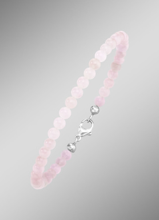 Armband met echte rozenkwarts
