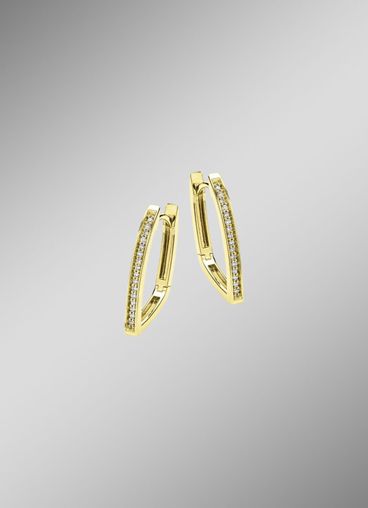 Ohrschmuck - Klappcreolen Gold 585/-, in Farbe  Ansicht 1