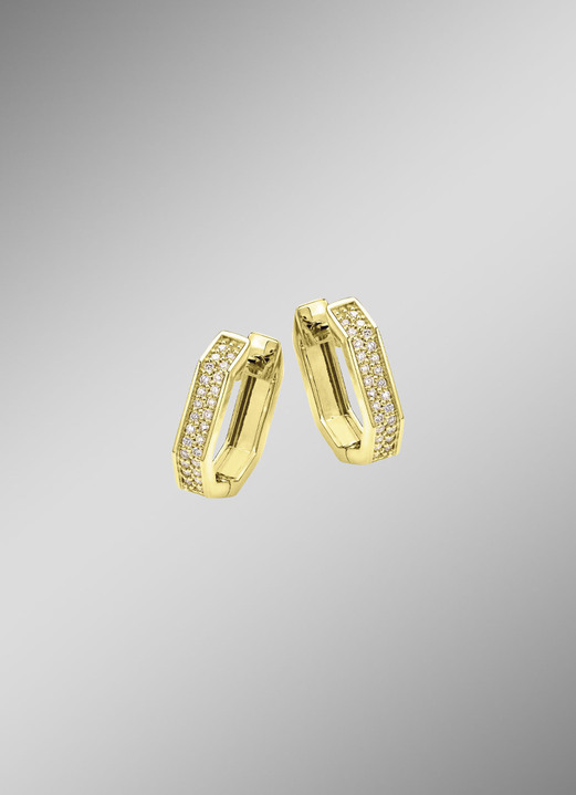 Ohrschmuck - Klappcreolen Gold 585/-, in Farbe  Ansicht 1