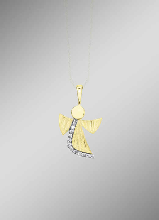 Hangers - Engel hanger van goud met zirkonia, in Farbe  Ansicht 1