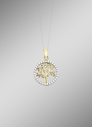 Levensboom hanger met zirkonia