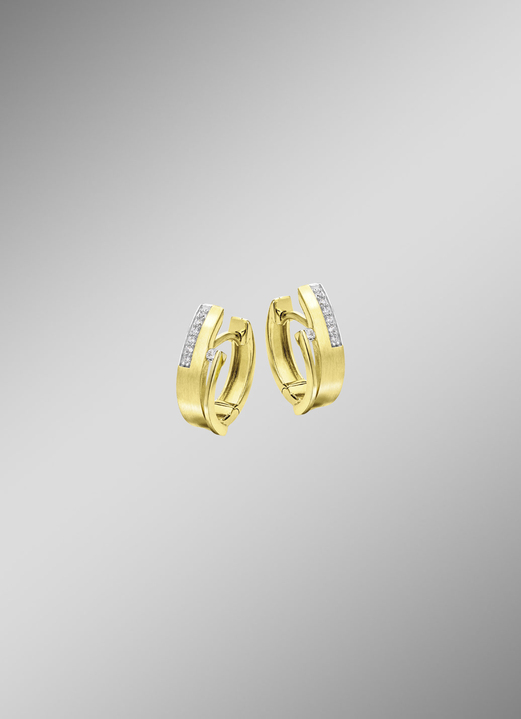 Ohrschmuck - Klappcreolen Gold 375/-, in Farbe  Ansicht 1