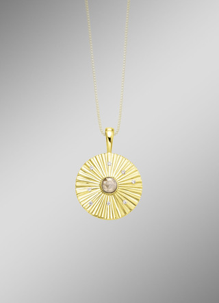 Aantrekkelijke hanger met diamanten en zirkoon