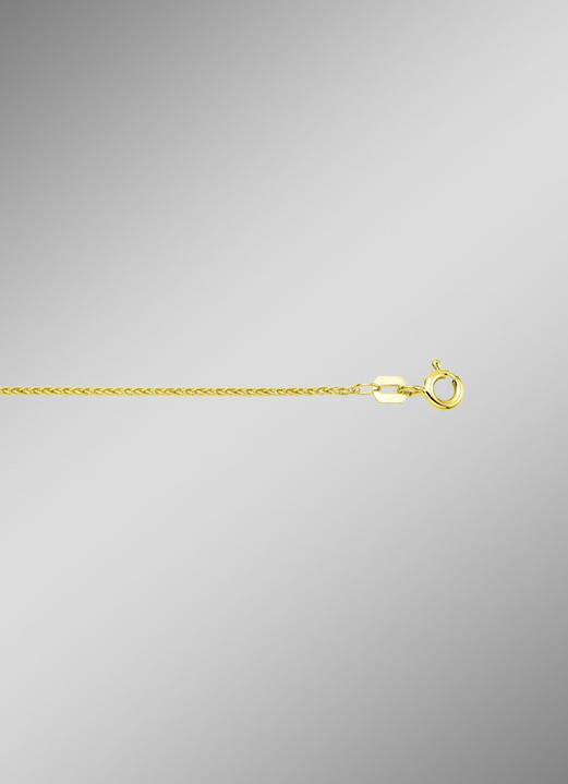 Halskettingen - Gouden gevlochten ketting, in Farbe  Ansicht 1