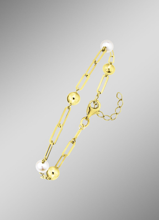 Gouden armband met zoetwaterparels