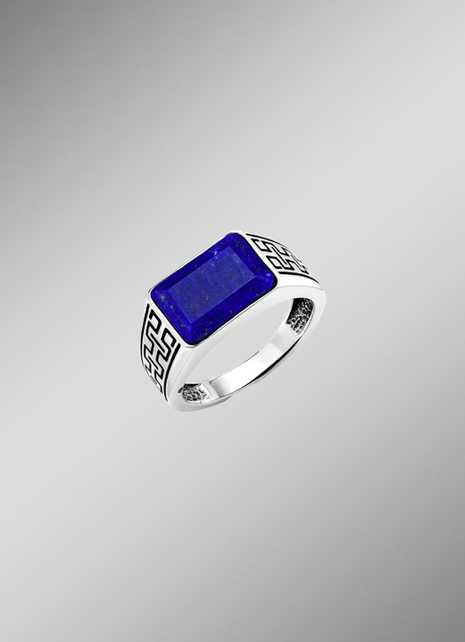 Ringen - Herenring met lapis lazuli, in Größe 180 bis 240, in Farbe  Ansicht 1