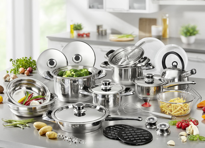 Töpfe & Pfannen - Topf-Set, 28-teilig, in Farbe EDELSTAHL