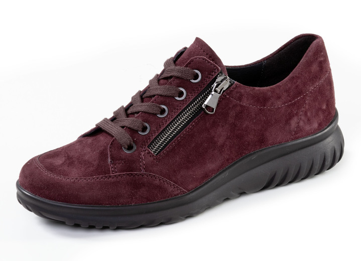 Instappers & veterschoenen - ELENA EDEN, comfortabele dames veterschoenen, breedte H, met uitneembaar voetbed, in Größe 3 1/2 bis 8, in Farbe BURGUND Ansicht 1