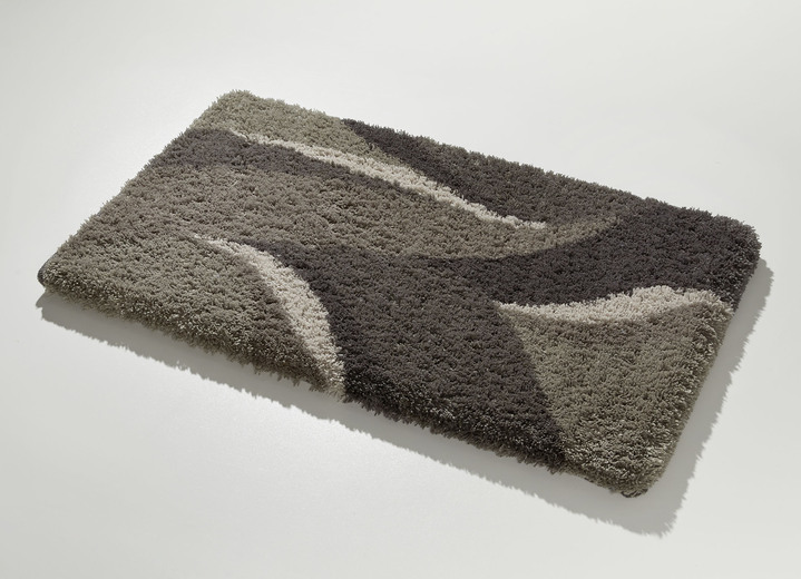Badgarnituren - Vorleger halbrund, in Größe 100 (Vorleger halbrund, 50/ 80 cm) bis 112 (WC-Deckelbezug, 47/ 50 cm), in Farbe GRAU Ansicht 1