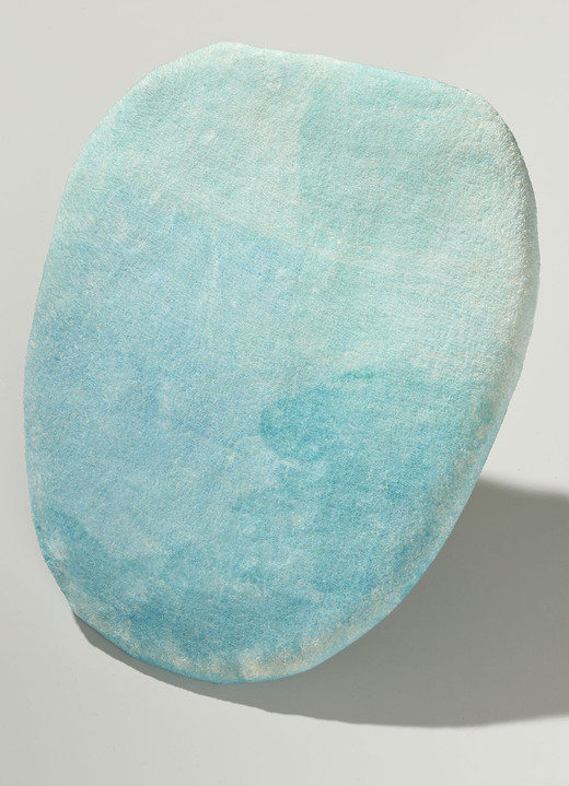 Badgarnituren - Vorleger halbrund, in Größe 100 (Vorleger halbrund, 50/ 80 cm) bis 112 (WC-Deckelbezug, 47/ 50 cm), in Farbe TÜRKIS Ansicht 1