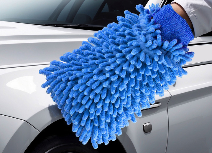 Schoonmaakartikelen & schoonmaakmiddelen - Glanzmeister Dual Color XL washandjes, set van 2, in Farbe BLAU Ansicht 1