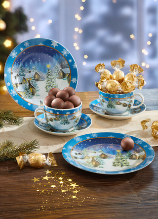 Feestelijk porseleinen kerstborden