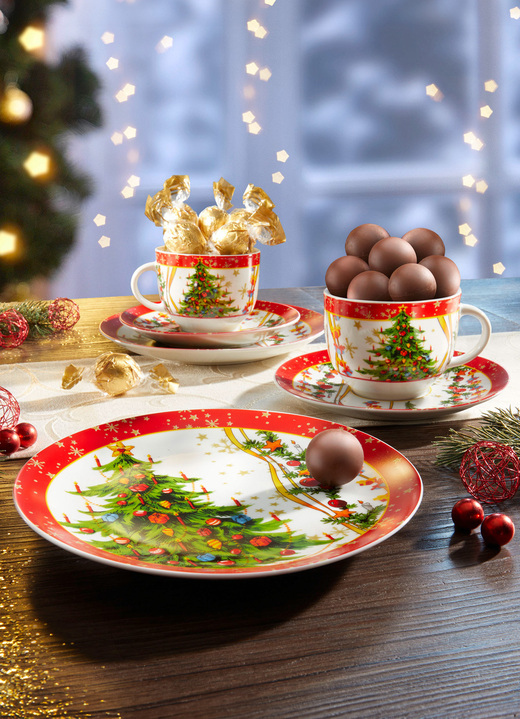 Kerstmis - Feestelijk porseleinen kerstborden, in Farbe , in Ausführung Couvertset, 3-delig Ansicht 1